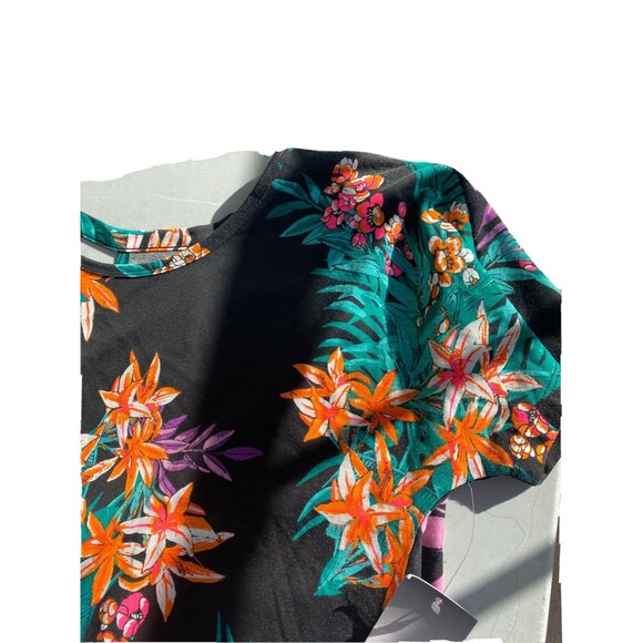 small oversize tropical t-shirt xersion studio made in indonesia polyester rayon - Picture 2 of 7